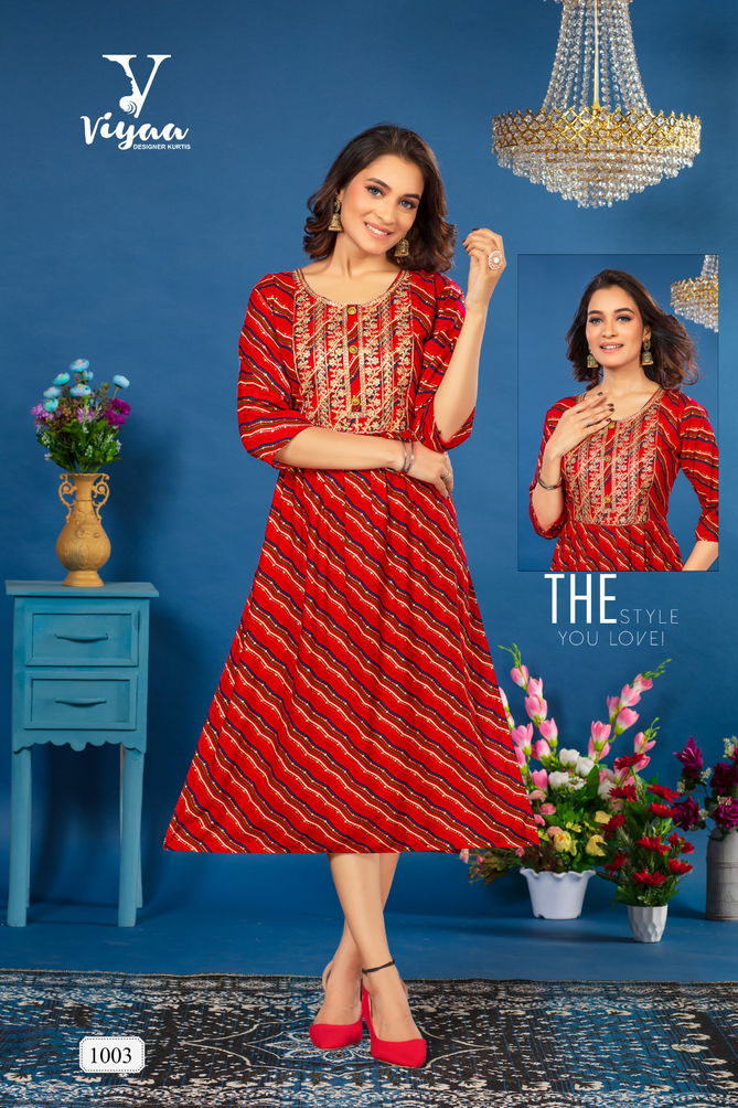 Bubbly By Viyaa Nayra Cut Printed Kurtis Catalog
